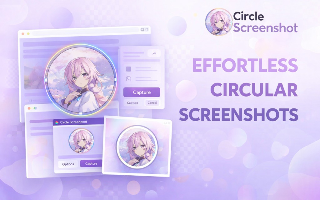 Effortless Circular Screenshots - Easy round screen capture tool